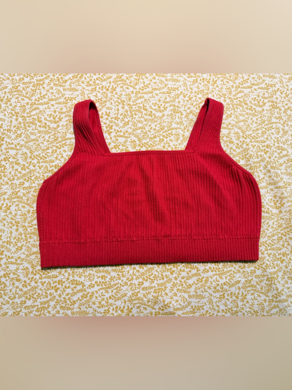 Maurices Red Ribbed Bralette